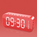 Wifi Mini Alarm Clock Nanny Clock Mirror Subwoofer Bluetooth Speaker black