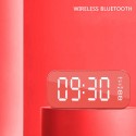 Wifi Mini Alarm Clock Nanny Clock Mirror Subwoofer Bluetooth Speaker Pink