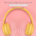 Bluetooth Wireless Headphones Macaron Color Hifi Music Auto Pairing Earphones Can Inserted TF Card Headsets blue