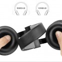 Stereo Earphones Foldable Sports Headphones with Mic for PC Laptop Tablet Smart Phone black