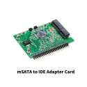 2.5 Inch 44-Pin Standard Male IDE Connector mSATA Mini PCI-E SSD to 2.5" IDE Adapter for Laptop green