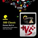 VS Vintage Classic Mini Palm Game Machine Built-in 500 Classic Games with Gamepad red