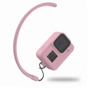 Silicone Case for GoPro Hero 8 Black Camera Accessories Anti-fall Protective Shell with Anti-lost Rope pink