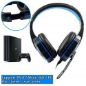 2.2M PC780 Gaming Headsets with Light Mic Stereo Earphones Deep Bass for PC Computer Gamer Laptop Black red glow