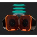 Portable Mini USB 2.0 Stereo Music Speakers for Desktop Computers Laptops Notebooks Home Theaters Orange