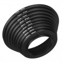 9pcs Lens Filter Ring Adapter 37-49-52-55-58-62-67-72-77-82mm UV Connection Ring large to small