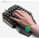 One-Handed Keyboard Left-Hand Gaming Keyboard 39-Key Full Key USB Interface Support for Backlight Eat chicken key hat version