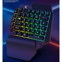 One-Handed Keyboard Left-Hand Gaming Keyboard 39-Key Full Key USB Interface Support for Backlight Ordinary keycap version