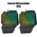 One-Handed Keyboard Left-Hand Gaming Keyboard 39-Key Full Key USB Interface Support for Backlight Ordinary keycap version