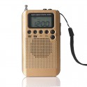 Portable AM FM Two Band Radio with Alarm Clock & Sleep Timer Digital Tuning Stereo Radio with 3.5mm Headphone Jack for Walk