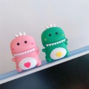 Earphone Silicone Case Cartoon Dinosaur Pattern for Airpods Bluetooth Headset Protective Cover Pink dinosaur + hook