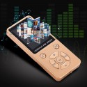 Mini Shiny USB Clip LCD Screen MP4 Media Player Support 32G TF Card Ultra Thin Lossless Sound MP4 Player with FM E-book Gold