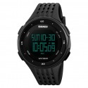 Sports Men's Big Dial Multifunctional Waterproof Digital Watch Black