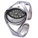 Women Ladies Fashion Silver Luxury Rhinestone Bracelet Watch Wristwatch black