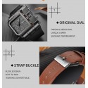 Fashion Rectangle Watch Quartz Movement Casual Wristwatch coffee