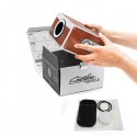 DIY 3D Projector Cardboard Mini Smartphone Projector Light Novelty Adjustable Mobile Phone Projector Portable Cinema As shown
