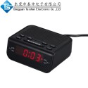 LED Clock Radio European Style Creative Alarm Clock Bedside Clock Control Plug-In Radio FM black