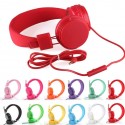 Kids Wired Ear Headphones Stylish Headband Earphones for iPad Tablet red