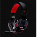3.5mm Earphone Gaming Headset Gamer Stereo Gaming Headphone with Microphone LED Black and blue