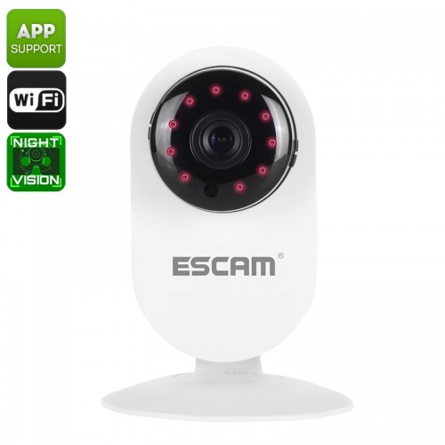 ESCAM Ant QF605 Security Camera - WiFi, Motion Detection, 720p HD, Remote Access, Night Vision, IR Cut