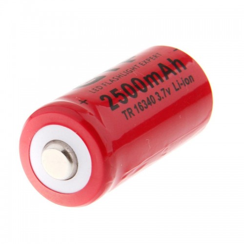GTF 3.7V 16340 2500mAh Lithium Battery 1pcs