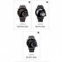 Oulm HP-9591 Men Quartz Sports Watch Multifunction Dual Time Zones Wrist Watch - Coffee color