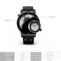 Oulm HP-9591 Men Quartz Sports Watch Multifunction Dual Time Zones Wrist Watch - White