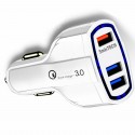 Fast Quick CAR Charger(3 ports)USB (16W / 5,9,12V / 3.2A) for Android iPhone black