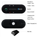 Car Sun Shield Mount Bluetooth 4.2 Car Hands Free Speakerphone System Calling Car Adapter black