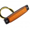 High Power 6 LED 12V Side Indicator Light Marker Lamp for Truck BUS Trailer 5 Colors for Choice