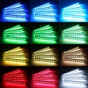 4-Piece Multicolor 36 LEDs Car Interior Atmosphere Strip Lights Car Decorative Lamp Waterproof Neon Decorative Light Car Charge