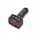 4 in 1 Dual USB Car Charger DC 5V 3.1A Universal with Voltage/temperature/Current Meter Tester Adapter Digital LED Display