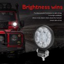 2PCS 48W Car LED Light Mini 3 inch Nine beads Round Lamp Off-road Car Headlights white light
