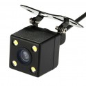 120 ° Wide Degree Reversing Camera Car Parking Rear View Camera LED Lamp Night Vision Backup Waterproof black