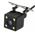 120 ° Wide Degree Reversing Camera Car Parking Rear View Camera LED Lamp Night Vision Backup Waterproof black