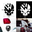 Fashion Skull Decals Car Stickers Car Body Styling Oil Tank Cover Sticker Universal Black 18cm