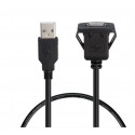 1M Car USB 2.0 Extension Lead Cable Auto Dashboard Adapter Cord General Application