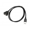 1M Car USB 2.0 Extension Lead Cable Auto Dashboard Adapter Cord General Application