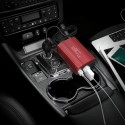 Dual USB 150W DC 12V to AC 110V/220V Power Converter Car Charger Adapter Car Inverter US Socket red