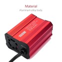 Dual USB 150W DC 12V to AC 110V/220V Power Converter Car Charger Adapter Car Inverter US Socket red