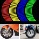 Motorcycle 12 - inch Reflective Wheel Sticker Wheel Ring Waterproof Sticker Hub Tire Decoration red_12inch