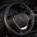 Universal Car Steering Wheel Cover Artificial Leather Comfortable Non-slip Automobile Steering-Wheel Cover dark blue_38cm