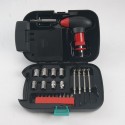 24pcs Multi-function Auto Car Repair Tools with Light Socket Ratchet Wrench Screwdriver Emergency Tool Box black