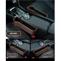 Multifunction Leather Storage Box for Car Seat Side Gap Leather brown Main driver