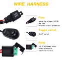 Wiring Harness Switch Relay Kit for Connect 2 LED Work Driving Light Bar