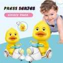 Cute Cartoon Pull Back Pressing Small Yellow Duck Motor Tricycle Toy for Kids Pink little yellow duck