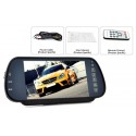 Rear View Mirror Monitor and Multimedia MP4 Player - 7 Inch, Handsfree, Bluetooth