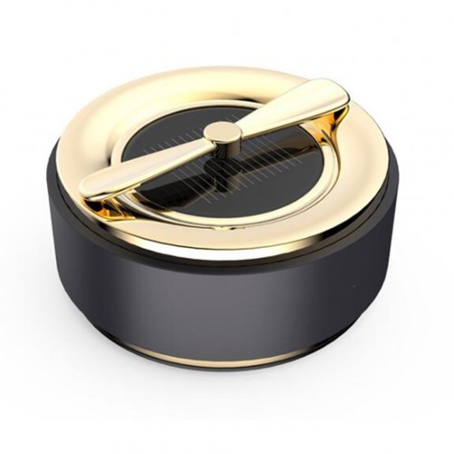 Car Air Humidifier Air Freshener Ultrasonic Solar USB Car Purifier Aromatherapy Oil Diffuser Golden