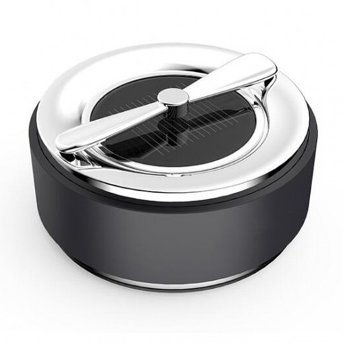Car Air Humidifier Air Freshener Ultrasonic Solar USB Car Purifier Aromatherapy Oil Diffuser Silver