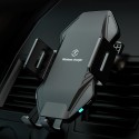 Vehicular Wireless Charger Automatic Clamping Qi Wireless Car Charger Mount Air Vent Cell Phone Holder black